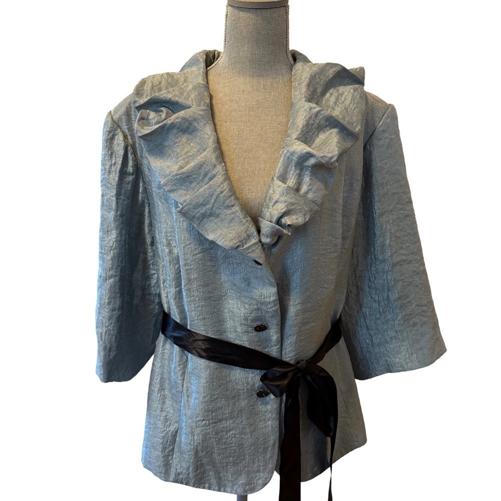 NWT R&M Richards Slate Gray Evening Special Occasion Jacket, Size 24W
